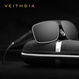 VEITHDIA Stainless Steel HD original Aluminum Polarized UV400 Men's Square Vintage Sun Glasses Male Eyewear Sunglasses For Men