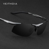 Veithdia Polarized Sunglasses Men Aluminum Rimless Sun Glasses For Men Male Eyewear Accessories lentes de sol mujer 6535