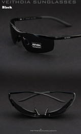VEITHDIA Men's Polarized Sunglasses Rimless Rectangle Driving Mirror Mens Sun Glasses For Men 6501