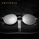 VEITHDIA Brand Unisex Fashion Sun Glasses Polarized Coating Mirror Classic Sunglasses Round Male Eyewear For Men/Women 3617