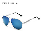 VEITHDIA Brand Stainless Steel Men's Sunglasses Polarized Mirror Lens Eyewear Accessories Sun Glasses For Men 3562
