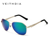 VEITHDIA Brand Stainless Steel Men's Sunglasses Polarized Mirror Lens Big Eyewear Accessories Sun Glasses For Men 3559
