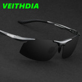 VEITHDIA Brand Logo Designer Aluminum Magnesium UV400 Men Polarized Sunglasses Driving Sun Glasses Goggles 2017 Accessories 6535