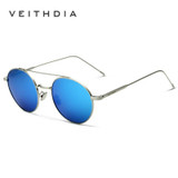 VEITHDIA Brand Fashion Unisex Sun Glasses Polarized Coating Mirror Sunglasses Round Male Eyewear For Men/Women 3617
