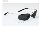 VEITHDIA Brand Alumunum Men's Polarized UV400 Mirror Sunglasses Rimless Rectangle Mens Sun Glasses Eyewear For Men 6501