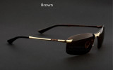 VEITHDIA Aluminum Magnesium Polarized Men's Sunglasses Rimless Sun Glasses Driving Goggle Eyewear Accessories For Men 3043