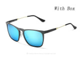 VEITHDIA  Polarized sunglasses men Square Retro Aluminum Accessories Driving Sun Glasses For Men lunettes de soleil homme 6368