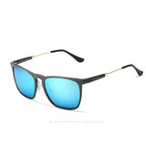 VEITHDIA  Polarized sunglasses men Square Retro Aluminum Accessories Driving Sun Glasses For Men lunettes de soleil homme 6368