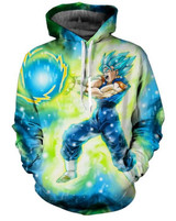 vegetto Blue Dragon Ball Z Hoodies 3d Hoodies Pullovers Sportswear Hooded Sweatshirts Mens Sleeve Son Goku Hoode Dragon Ball Z