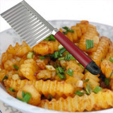 Vegetable Cutter Stainless Steel Potato Wavy Edged Cutter Knife Gadget Vegetable Fruit Potato Cutter Peeler Cooking Tools