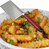 Vegetable Cutter Stainless Steel Potato Wavy Edged Cutter Knife Gadget Vegetable Fruit Potato Cutter Peeler Cooking Tools