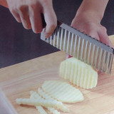 Vegetable Cutter Stainless Steel Potato Wavy Edged Cutter Knife Gadget Vegetable Fruit Potato Cutter Peeler Cooking Tools