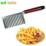 Vegetable Cutter Stainless Steel Potato Wavy Edged Cutter Knife Gadget Vegetable Fruit Potato Cutter Peeler Cooking Tools