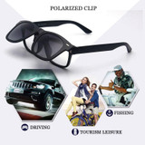 VEGA Polarized Clip On Sunglasses Over Prescription Glasses With Box Fit Over Glasses Sunglasses Flip Up Clips  5840