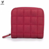Vbiger Women Short Wallets PU Leather Female Plaid Purses Coin Purse Card Holder Wallet Fashion Woman Small Zipper Wallets