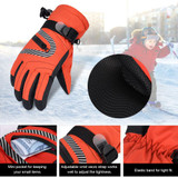 VBIGER Kids Winter Warm Gloves Waterproof Thicken Zipper Gloves Mitten Children Kid Ski Sports Outddor Gloves Adjustable Strip