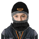 VBIGER 2pcs Kids Scarf Set Winter Warm Knitted Hat Cap Skullies Beanies Circle Scarf with Thicken Fleece Lining for Boys Girls