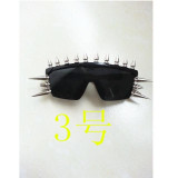 Vazrobe Spiked Glasses Rock Sunglasses Rivet Party/show/wedding/hip Hop Decorative Novelty Eyewear Gold/silver Spikes Steampunk