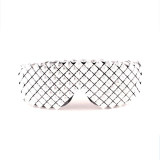 Vazrobe Steampunk Goggles Hip Hop Sunglasses Party Decorative Hippy One Piece Glasses of Rock with Spikes Punk Black Gold Luxury