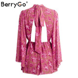 BerryGo Print lining bodysuit Sexy 2017 summer overalls playsuit catsuit leotard Backless lace up women jumpsuit romper overalls BerryGo Print lining bodysuit Sexy 2017 summer overalls playsuit catsuit leotard Backless lace up women jumpsuit romper overalls