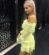 BerryGo Off shoulder ruffle lace dress women Hollow out sexy mini dress party 2018 Summer style backless white dress vestidos