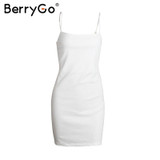 BerryGo Bow casual linen sexy dress Backless 2017 beach summer dress women sundress Slim fit bodycon white short dress vestidos