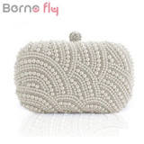 Berno fly Luxury Crystal Evening Clutch Bag Elegant Women Clutch Handbag Lady Wedding Purse Party Rhinestones Pearl Wallet Berno fly Luxury Crystal Evening Clutch Bag Elegant Women Clutch Handbag Lady Wedding Purse Party Rhinestones Pearl Wallet