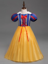 Berngi Princess Snow White Dress Cosplay Costume Baby Girl Halloween Carnival Party Toddler Girl Tulle Dresses