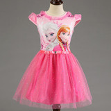 Berngi New Elsa Anna Dress Girls Dress Cosplay Party Dresses Princess Children Baby Kids Baby Vestidos toddler Dresses