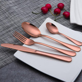 BERGLANDER Stainless Steel Cutlery Set 24 Piece Tableware Black Knife Fork Set Gold Dinnerware Silver Cutleries Western Food Set