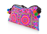 Free Shipping !National trend handmade fabric embroidery embroidered bags shoulder messenger bag day clutch