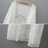 Embroidery Long Kimono Summer Tops 2018 Fashion Casual White Shirt Women Clothes Batwing Sleeve Loose Blouse Kimono Cardigan