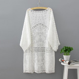 Embroidery Long Kimono Summer Tops 2018 Fashion Casual White Shirt Women Clothes Batwing Sleeve Loose Blouse Kimono Cardigan
