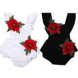 Embroidery Flower White Newborn Baby Infant Girl Clothes Floral Backless Romper Jumpsuit Body suit Sunsuit clothes for newborns