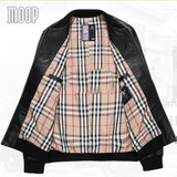 Embroidery design Lambskin genuine leather bomber jacket black ribbed collar biker jackets manteau homme jaqueta de couro LT1322