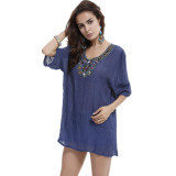 Embroidery Blouse Shirt Plus Size Casual Summer Female Fashion Mujer Clothing Ladies Blusa Feminina Renda Women Tops Tee Clothes