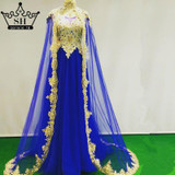 Embroidery Beading Lace Train Wedding Dress With Cap Sexy Bridal Gown Dresses 2018 Serene Hll Robe De Marriage HA2030