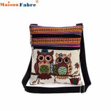 Embroidered Owl Tote Bags Women Shoulder Bag Handbags Postman Package LFY116