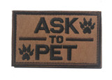 Emboridery Patch K9 ASK TO PET SERVICE DOG Tactical 3D Army Morale Patch Emblem Military Embroidered Patches Badge For Clothing