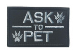 Emboridery Patch K9 ASK TO PET SERVICE DOG Tactical 3D Army Morale Patch Emblem Military Embroidered Patches Badge For Clothing