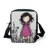 ELVISWORDS Mini Cartoon Monster High Print Shoulder Bags Small Girls Monster Bag Designer Woman Casual 3D Satchel School Bag Set