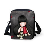 ELVISWORDS Mini Cartoon Monster High Print Shoulder Bags Small Girls Monster Bag Designer Woman Casual 3D Satchel School Bag Set