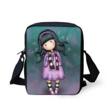 ELVISWORDS Mini Cartoon Monster High Print Shoulder Bags Small Girls Monster Bag Designer Woman Casual 3D Satchel School Bag Set