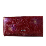 Embossing Flower Genuine Leather Women Wallet Brand Female Wallets Fashion Hasp Women Leather Purse Real Leather Wallet Clutch