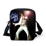 ELVISWORDS Cartoon Elvis Presley Shoulder Bag 3d Singer Character Children Students School Bags Set Kids Satchels Bookbag Gifts