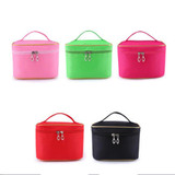 Elvasek new comes fashion women cosmetic cases solid travel bags large capacity wash bags make up cosmetic case bolsas