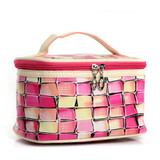 Elvasek hot sale fashion women cosmetic cases travel handbags pu leather makeup bag wash bags make up cosmetic case DH0253