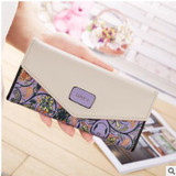Elvasek free shipping fashion leather bags ID card holders women wallets long style purse bolsas wallet coin keeper LS7268