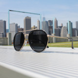 Jase New York Impact Resistant UV Protected Stark Sunglasses in Black