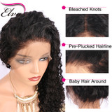Elva Hair Lace Front Human Hair Wigs Pre Plucked Hairline Water Wave Brazilian Remy Hair Lace Wigs With Baby Hair Natural Color
